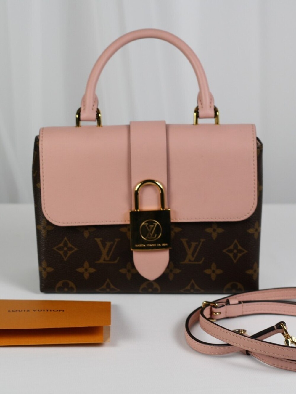 Louis Vuitton Locky BB M44080 Rose Poudre Monogram Crossbody Bag